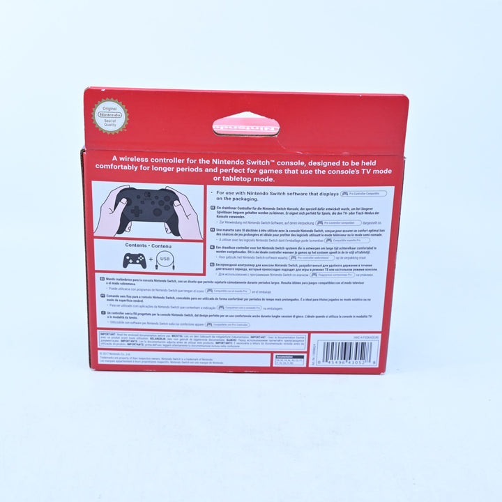 Boxed Nintendo Switch Pro Controller Black - Nintendo Switch Accessory
