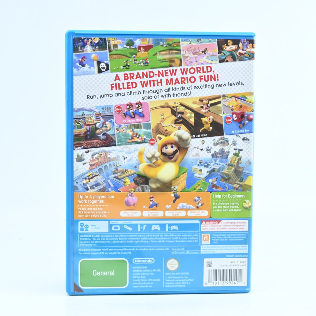 Super Mario 3D World - Nintendo Wii U Game - PAL - NEAR MINT DISC!