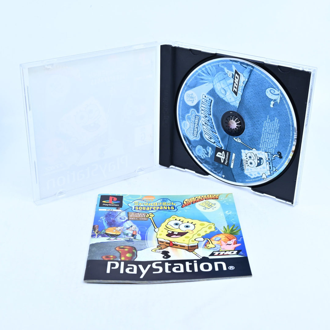 SpongeBob SquarePants: SuperSponge - PS1 Game + Manual - PAL - MINT DISC!