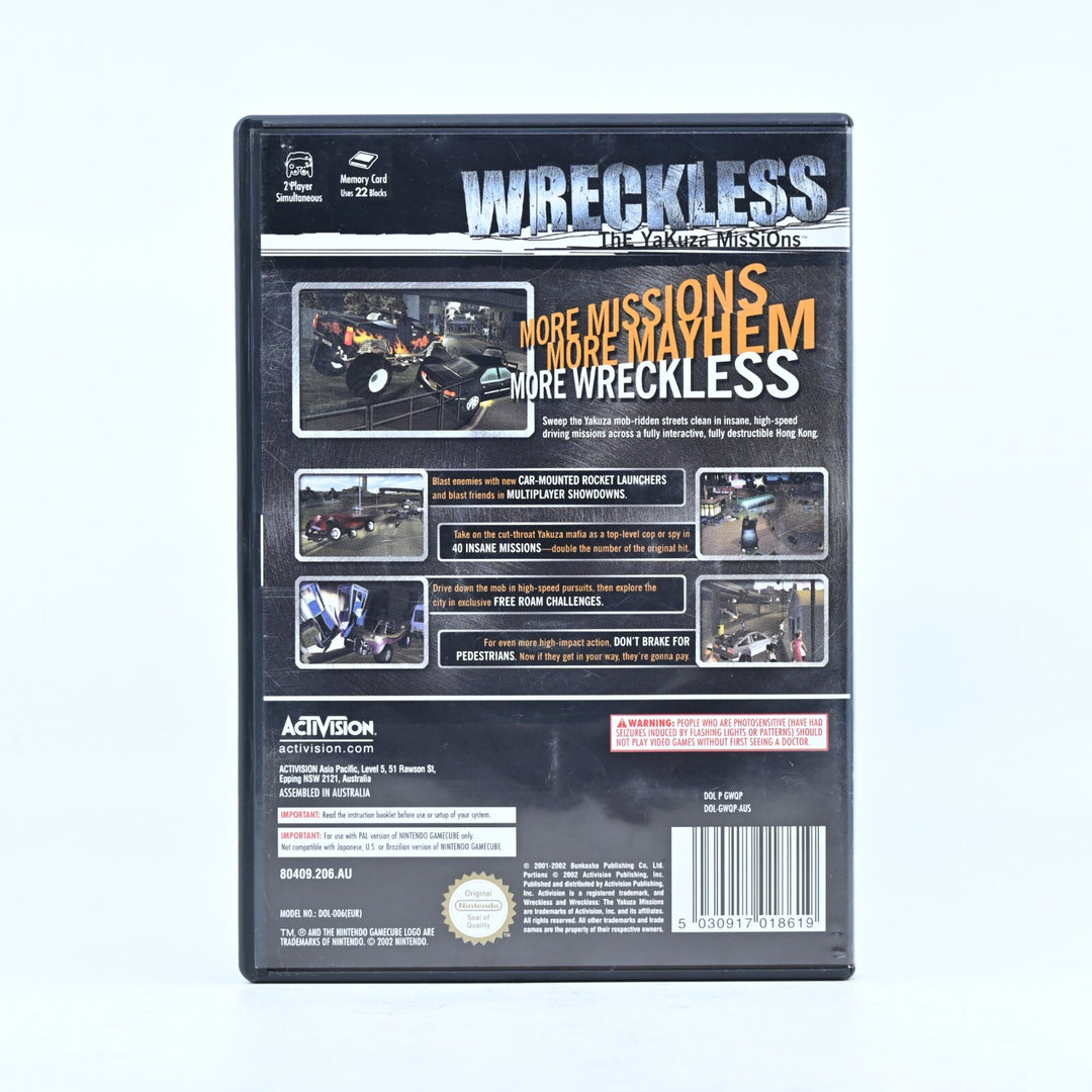 Wreckless: The Yakuza Missions - Nintendo Gamecube Game + Manual - PAL