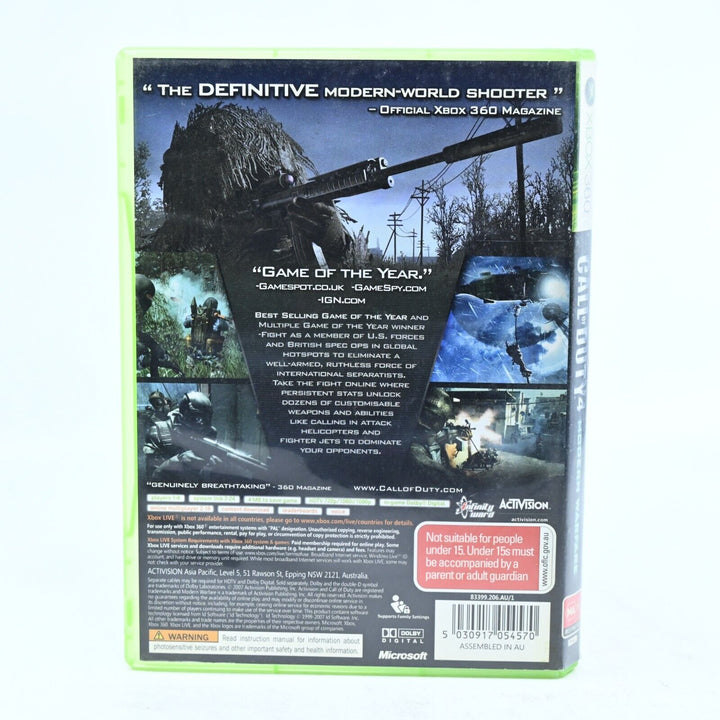 Call of Duty 4: Modern Warfare GOTY Edition - Xbox 360 Game - PAL - FREE POST!