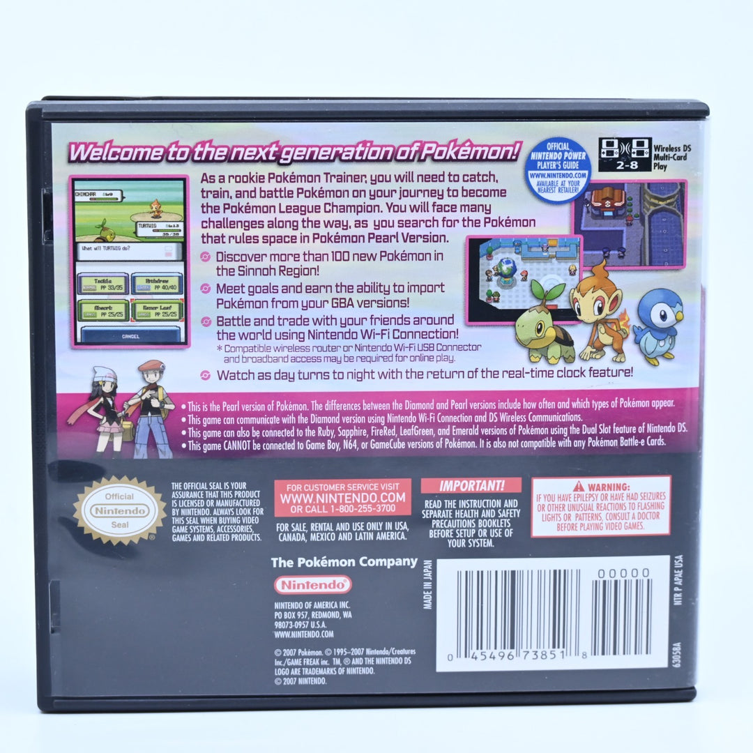 Pokemon Pearl - Nintendo DS Game - Region Free + Manual - FREE POST!