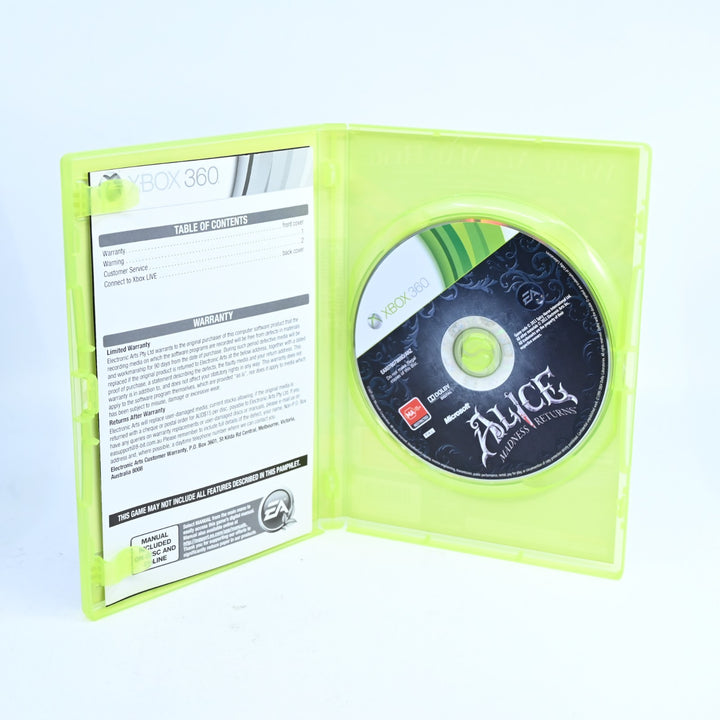 Alice Madness Returns - Xbox 360 Game - PAL - MINT DISC!