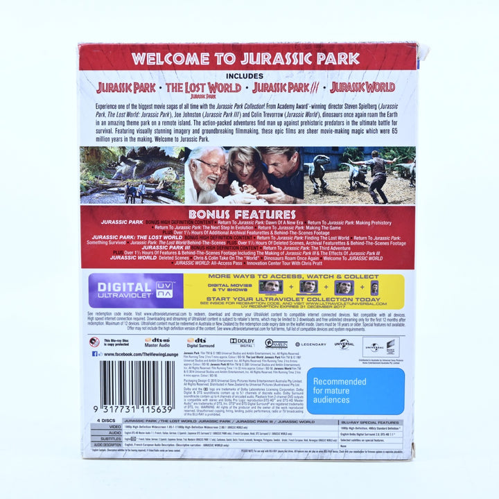 Jurassic Park - 4 Movie Collection - Region B - Blu-ray