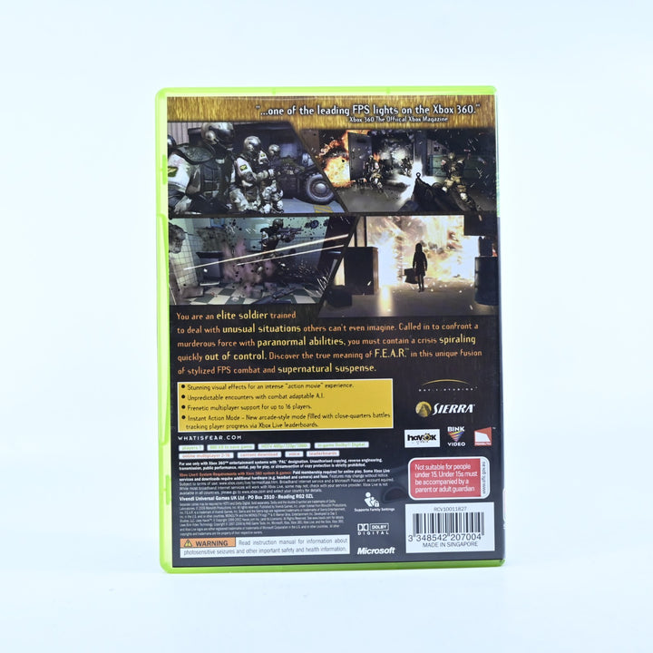 F.E.A.R. - Xbox 360 Game + Manual - PAL - MINT DISC! FEAR
