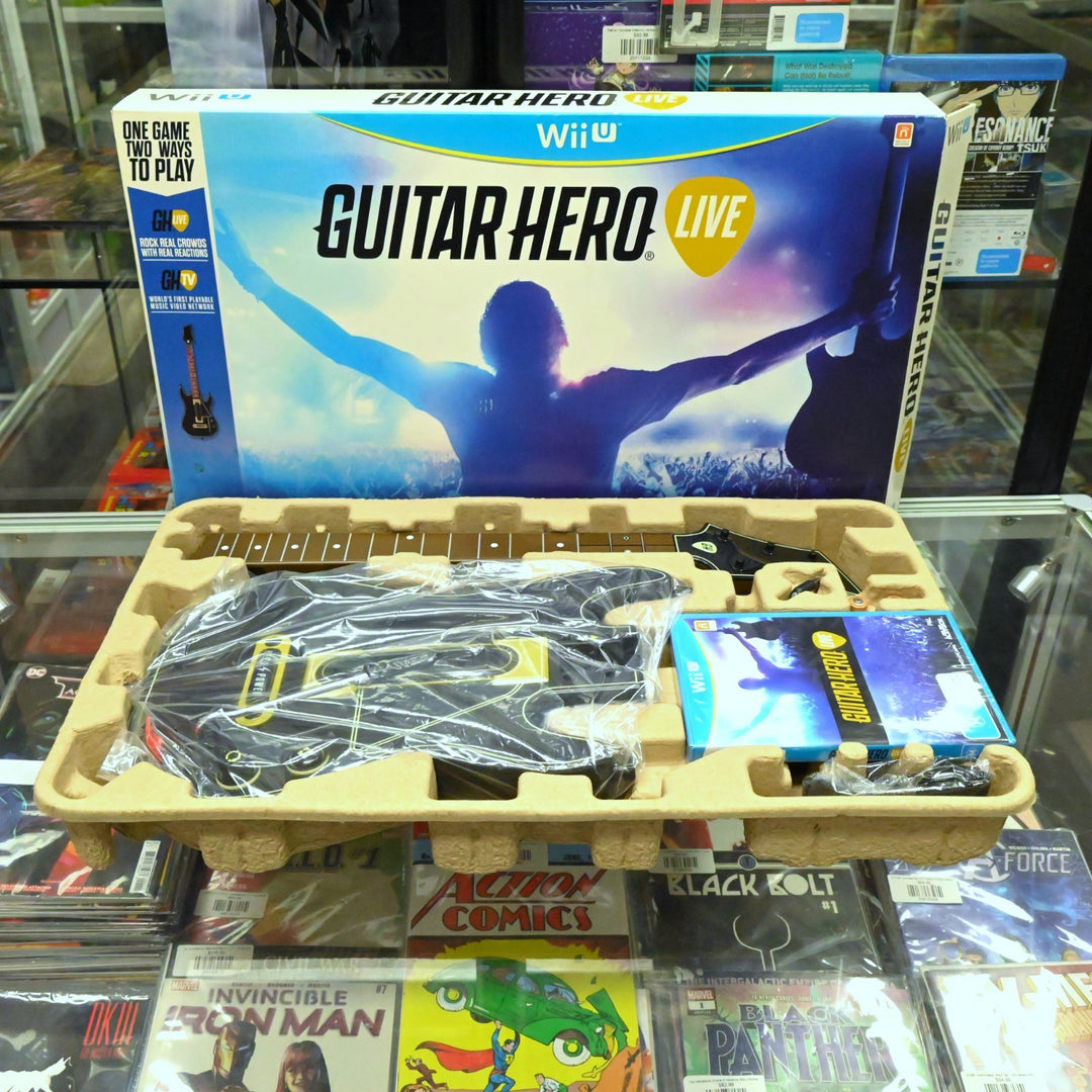 Guitar Hero Live - Box with Guitar & Nintendo Wii U Game - PAL - FREE POST!