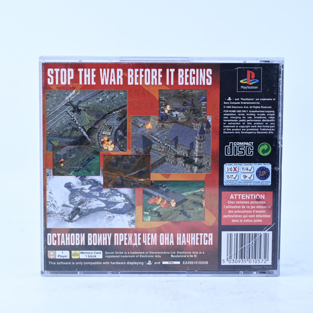 Soviet Strike - Sony Playstation 1 / PS1 Game + Manual - PAL - MINT DISC!