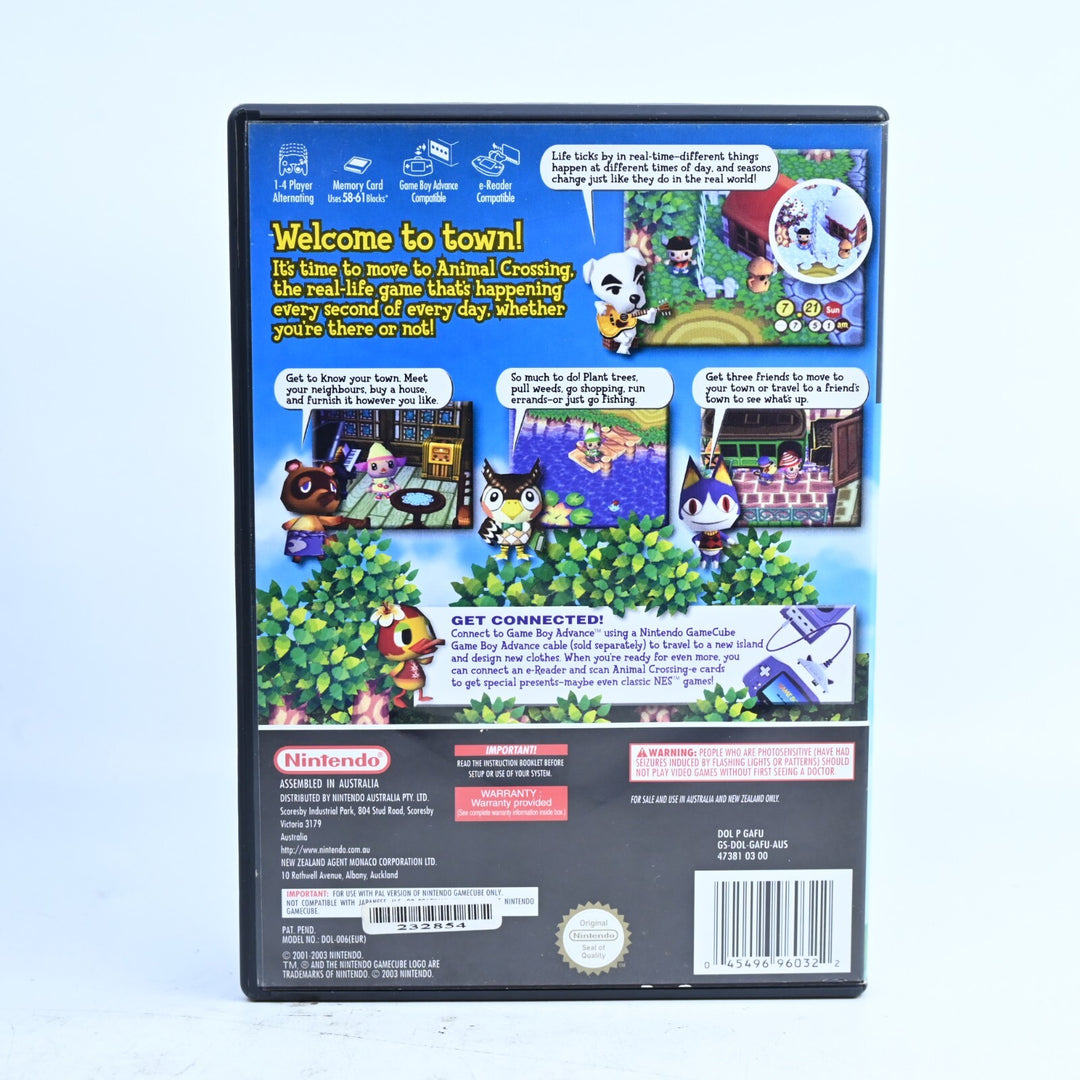 Animal Crossing + Memory Card- Nintendo Gamecube Game + Manual - PAL