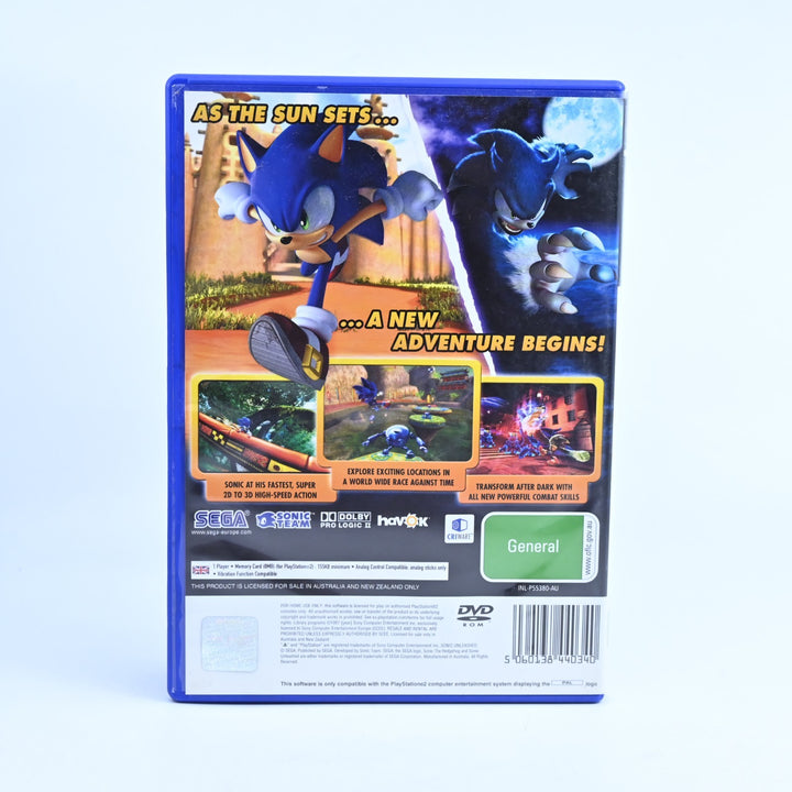 Sonic Unleashed - Sony Playstation 2 / PS2 Game + Manual - PAL - NEAR MINT DISC!