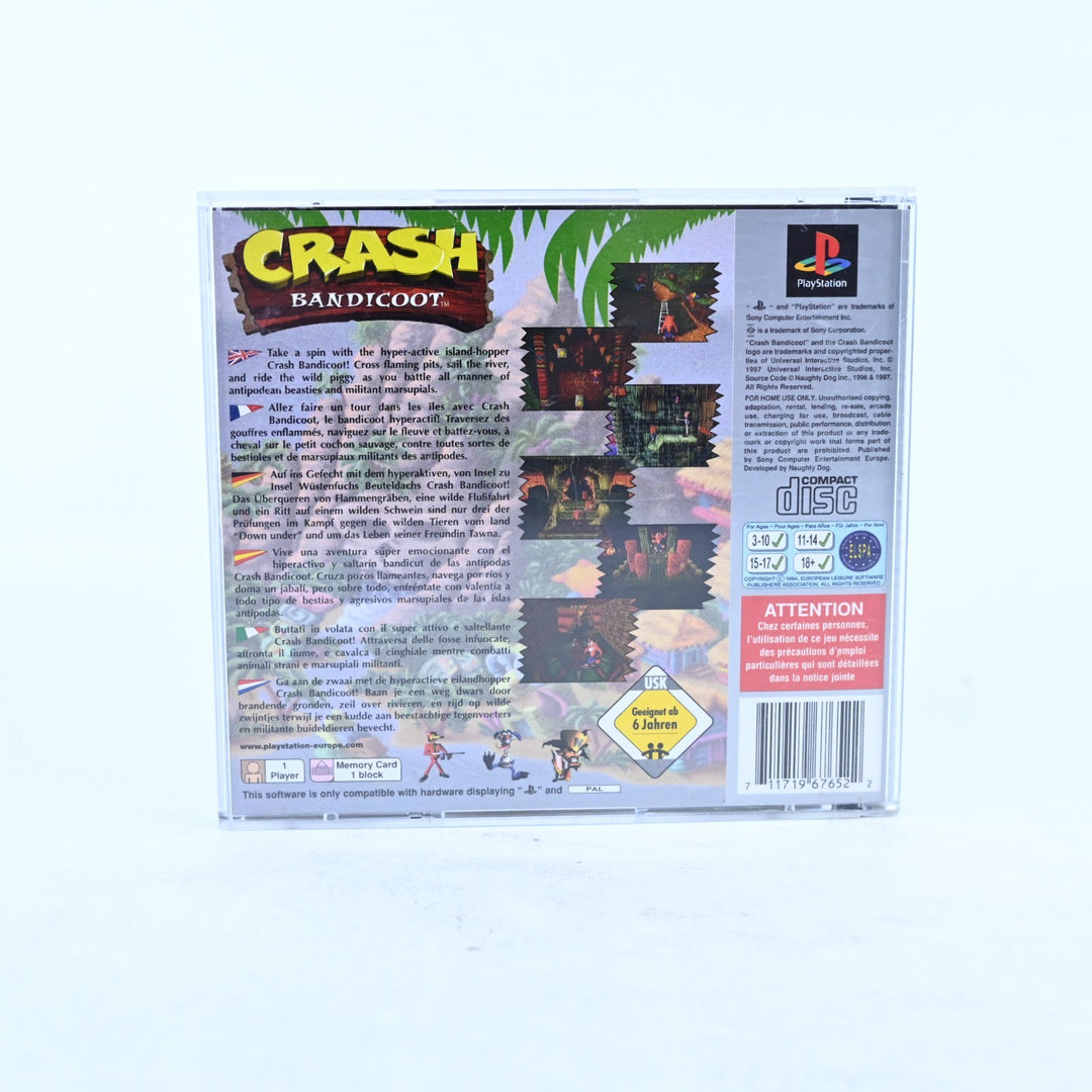 Crash Bandicoot - Sony Playstation 1 / PS1 Game + Manual - PAL