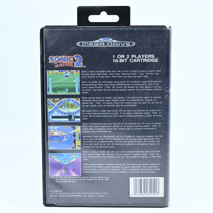 Sonic The Hedgehog 2 - Sega Mega Drive Game - PAL + Manual - FREE POST!