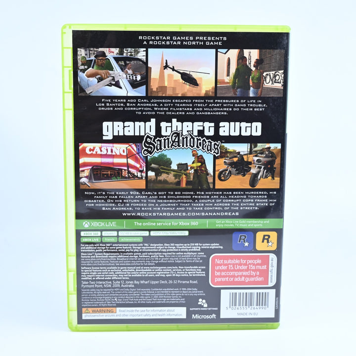 Grand Theft Auto: San Andreas - Xbox 360 Game + Map - No Manual - PAL