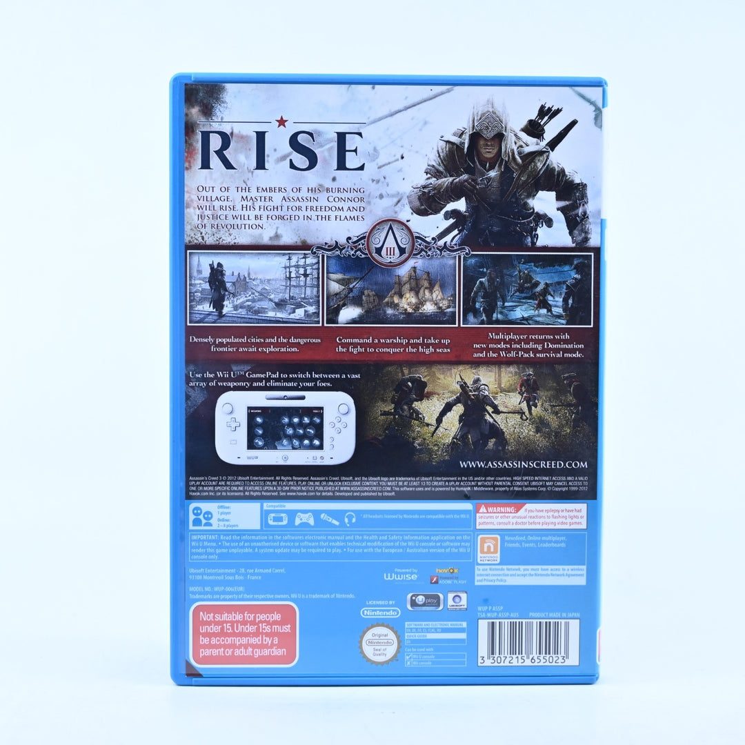 Assassin's Creed III - Nintendo Wii U Game - PAL - FREE POST!