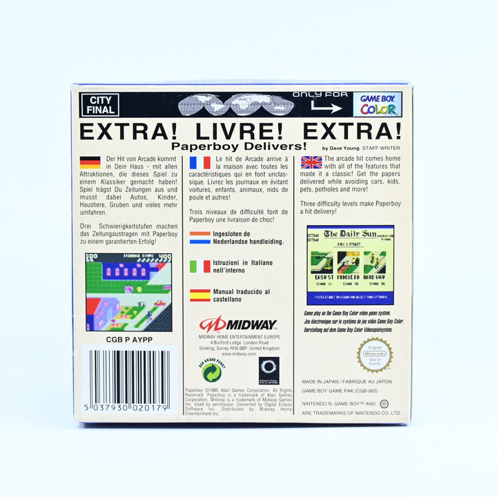 Paperboy - Nintendo Gameboy Color Boxed Game - PAL - FREE POST!