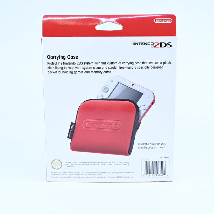 LIKE NEW! Red Official Nintendo 2DS Carry Case - Nintendo 2DS Accessory
