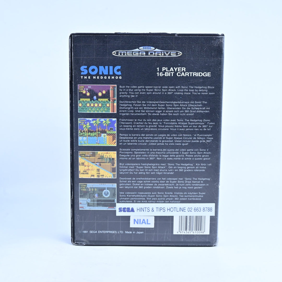 Sonic The Hedgehog - Sega Mega Drive Game + Manual - PAL - FREE POST!
