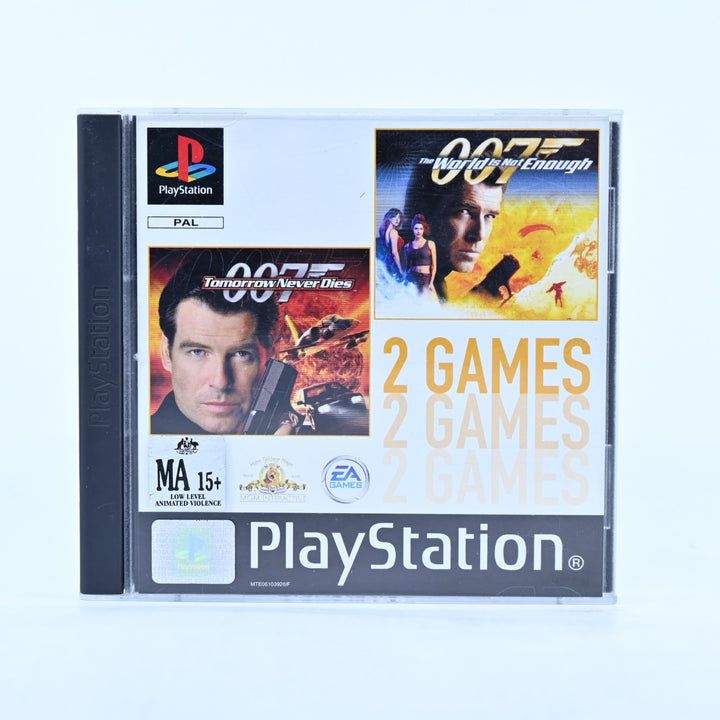 007 Tomorrow Never Dies / The World Is Not Enough - PS1 Game - No Manual