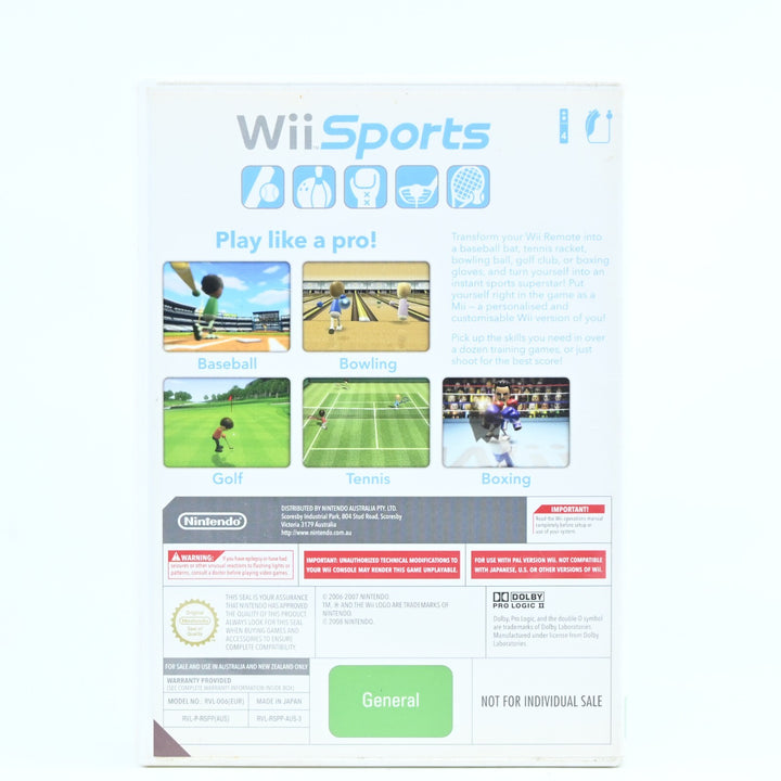 1st Print Wii Sports - Nintendo Wii Game + Manual - PAL