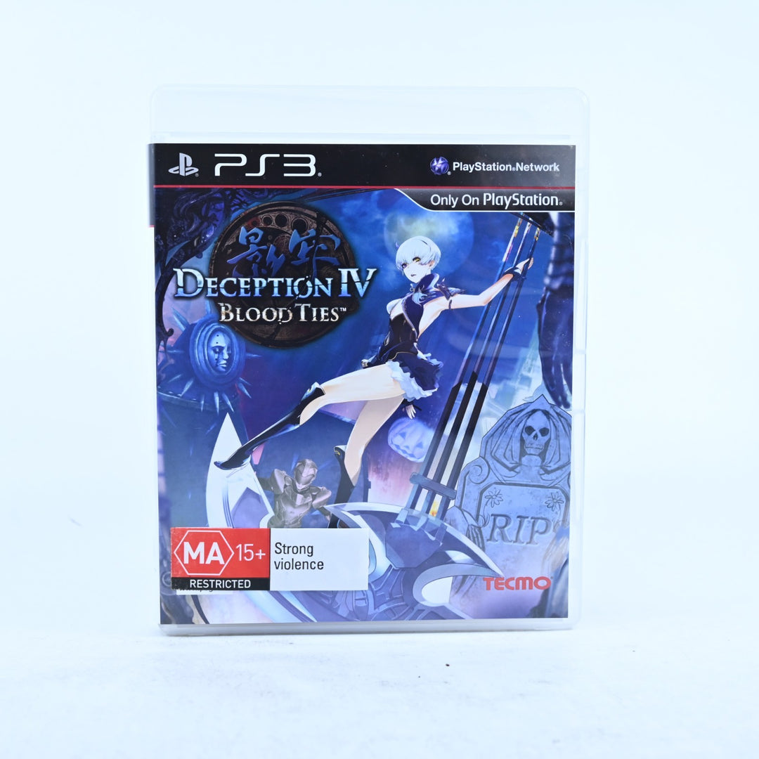 Deception IV: Blood Ties - Sony Playstation 3 / PS3 Game + Manual - MINT DISC!