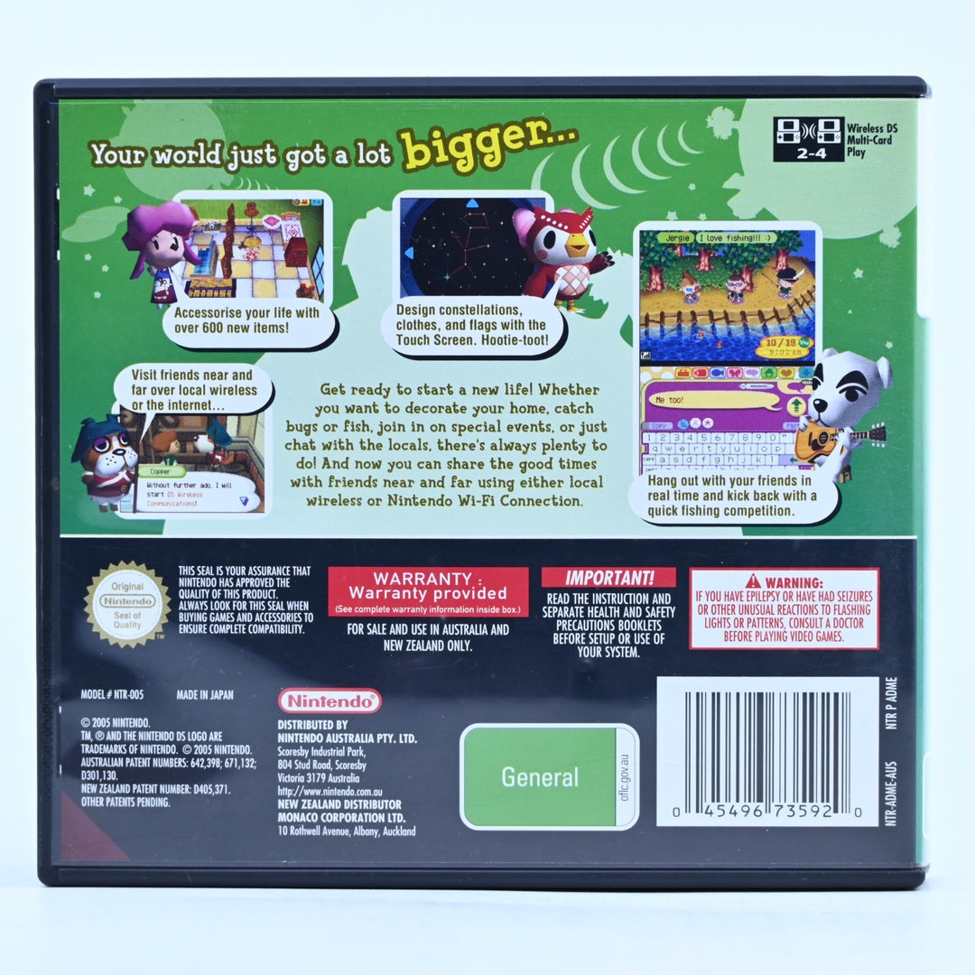 Animal Crossing Wild World - Nintendo DS Game - PAL + Manual - FREE POST!