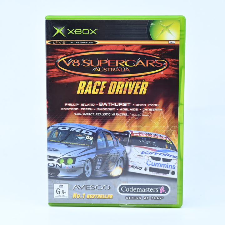 V8 Supercars Australia Race Driver - Original Xbox Game + Manual - PAL