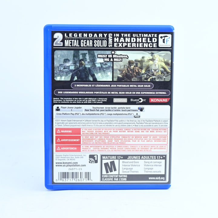 Metal Gear Solid HD Collection - Sony PS Vita Game - No Manual - FREE POST!