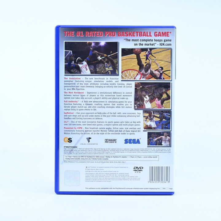 ESPN NBA 2K5 - Sony Playstation 2 / PS2 Game + Manual - PAL - MINT DISC!