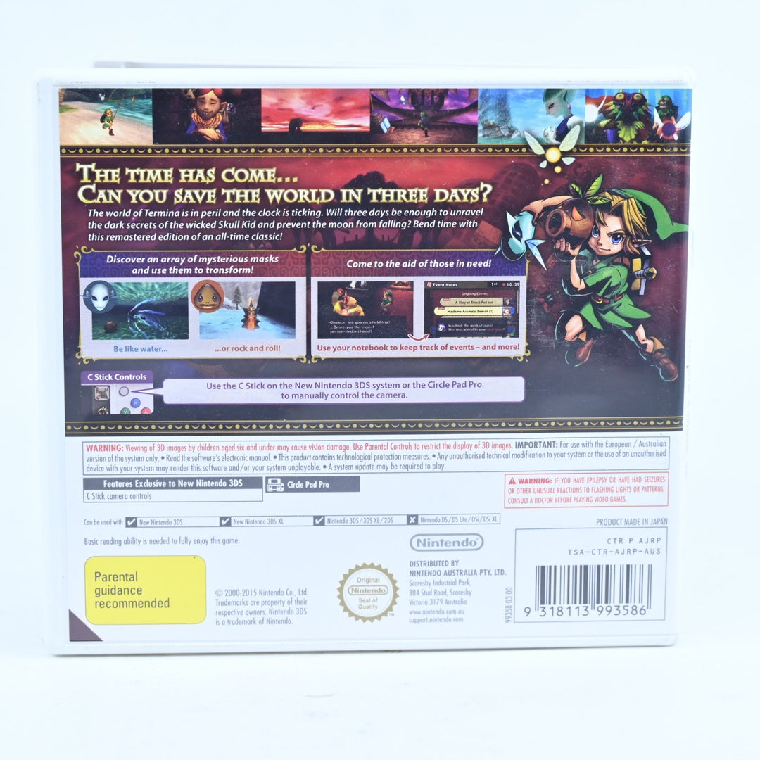 The Legend of Zelda: Majora's Mask 3D - Nintendo 3DS Game - PAL + Manual