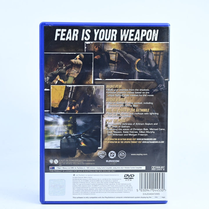 Batman Begins - Sony Playstation 2 / PS2 Game + Manual - PAL - MINT DISC!