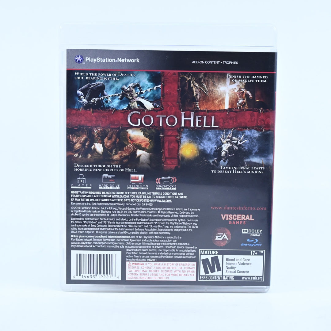 Dante's Inferno - Sony Playstation 3 / PS3 Game - MINT DISC!