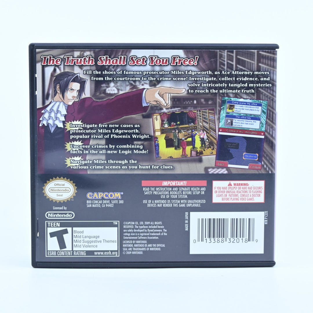 Ace Attorney Investigations: Miles Edgeworth  - Nintendo DS Game - REGION FREE