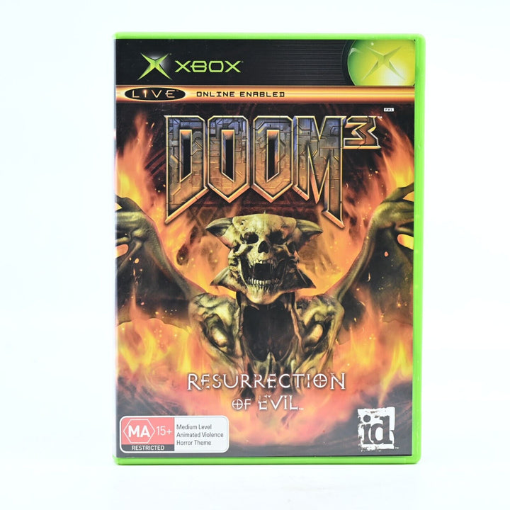 Doom 3: Resurrection of Evil - Original Xbox Game + Manual - PAL - MINT DISC!