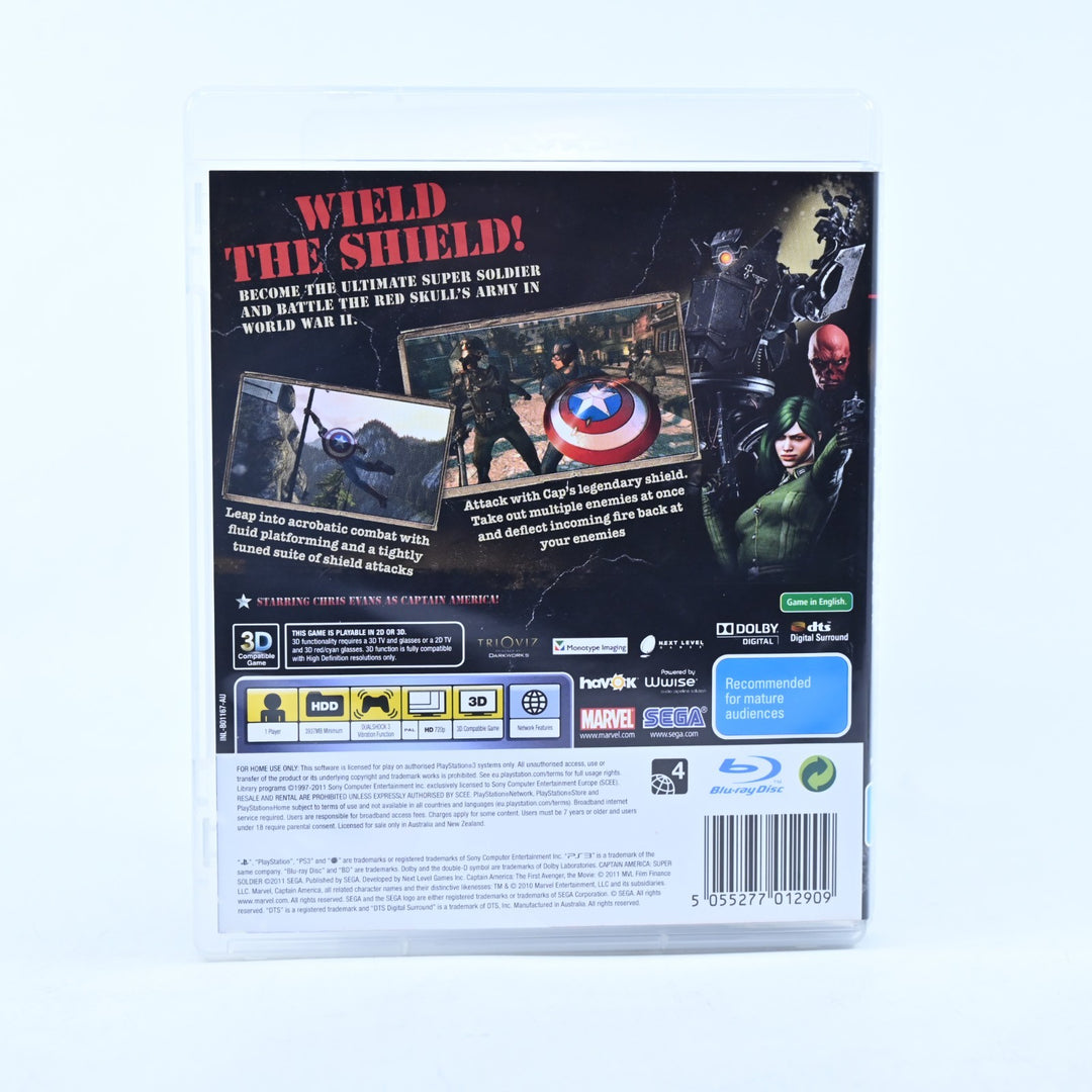 Captain America: Super Soldier - Sony Playstation 3 / PS3 Game + Manual