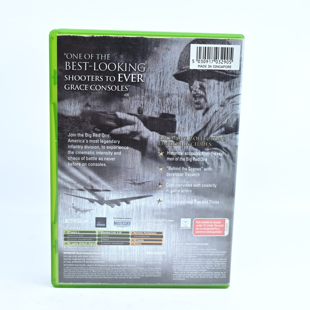 Call of Duty 2: Big Red One Collectors Edition - Original Xbox Game + Manual
