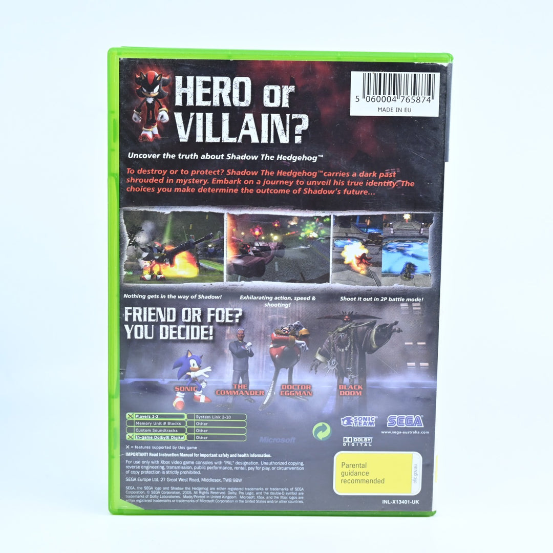 Shadow the Hedgehog - Original Xbox Game - No Manual - PAL - MINT DISC!