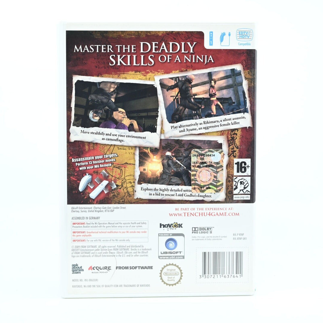 Tenchu: Shadow Assassins - Nintendo Wii Game - PAL - FREE POST!