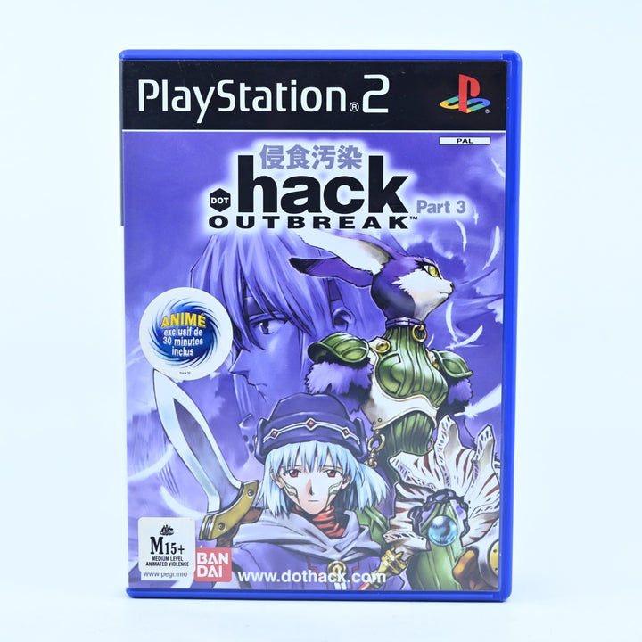Dot .hack // Outbreak Part 3 - Sony Playstation 2 / PS2 Game + Manual - PAL