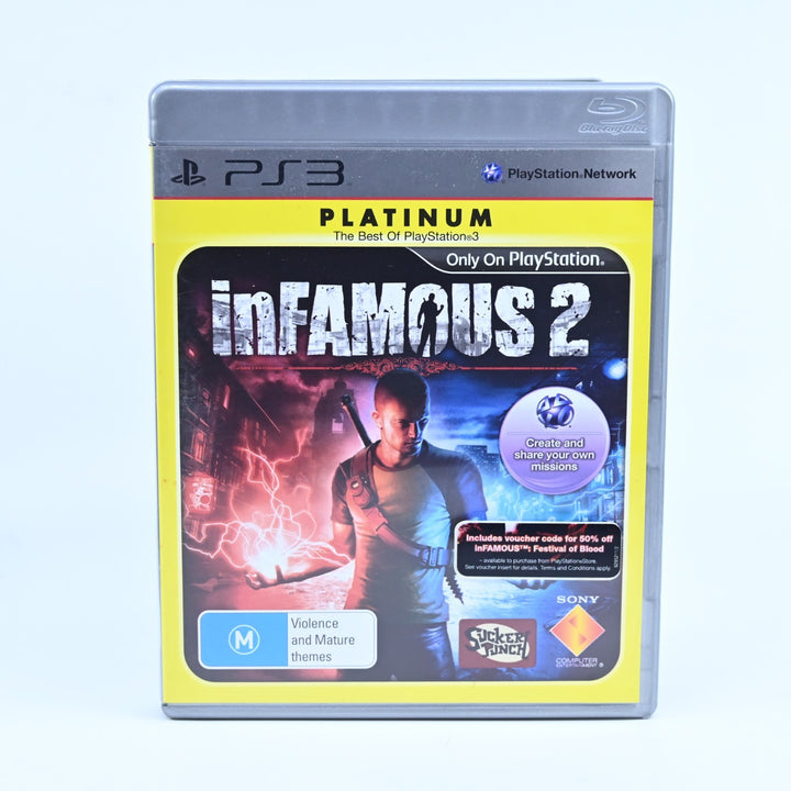 Infamous 2 - Sony Playstation 3 / PS3 Game + Manual - FREE POST!