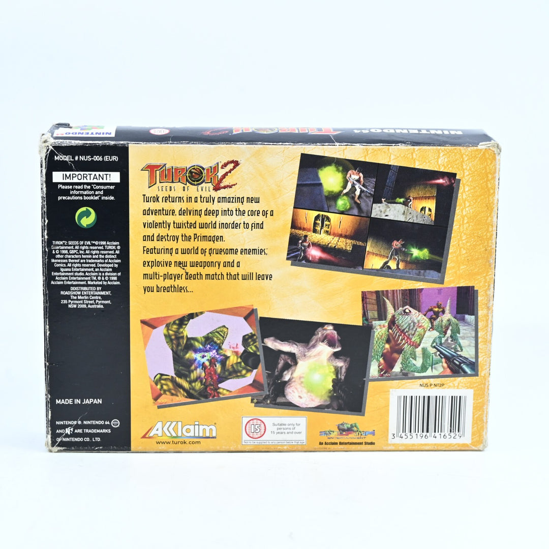 Turok 2: Seeds of Evil - N64 / Nintendo 64 Boxed Game - PAL - FREE POST!
