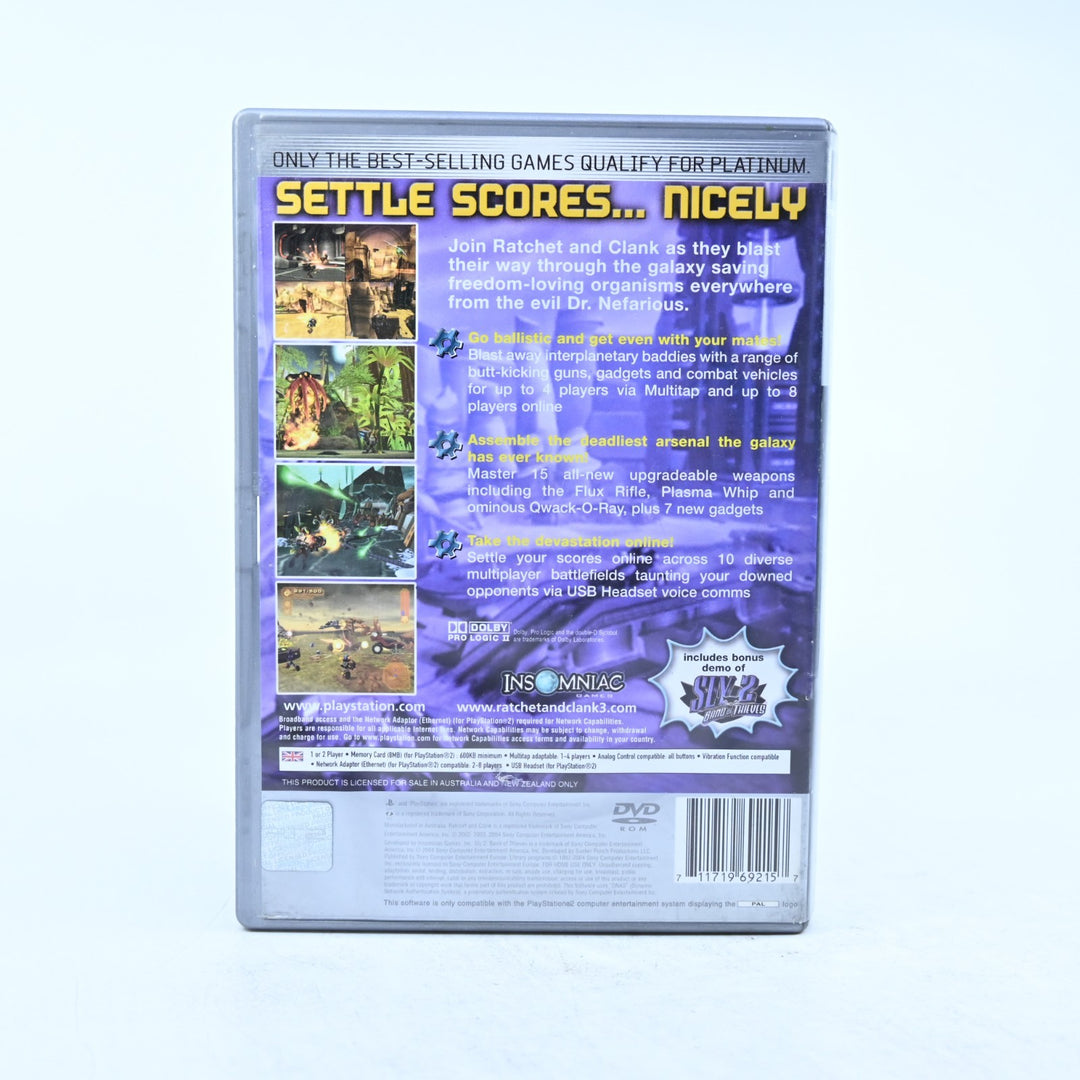 Ratchet & Clank 3: Up Your Arsenal - Sony Playstation 2 / PS2 Game + Manual