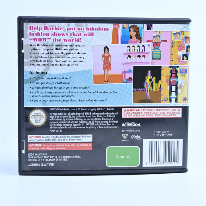 Barbie Fashion Show: An Eye For Style - Nintendo DS Game - PAL + Manual