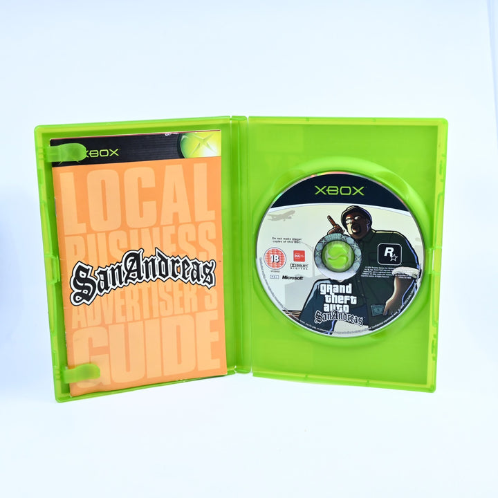 Grand Theft Auto: San Andreas - Original Xbox Game + Manual - No Map - PAL