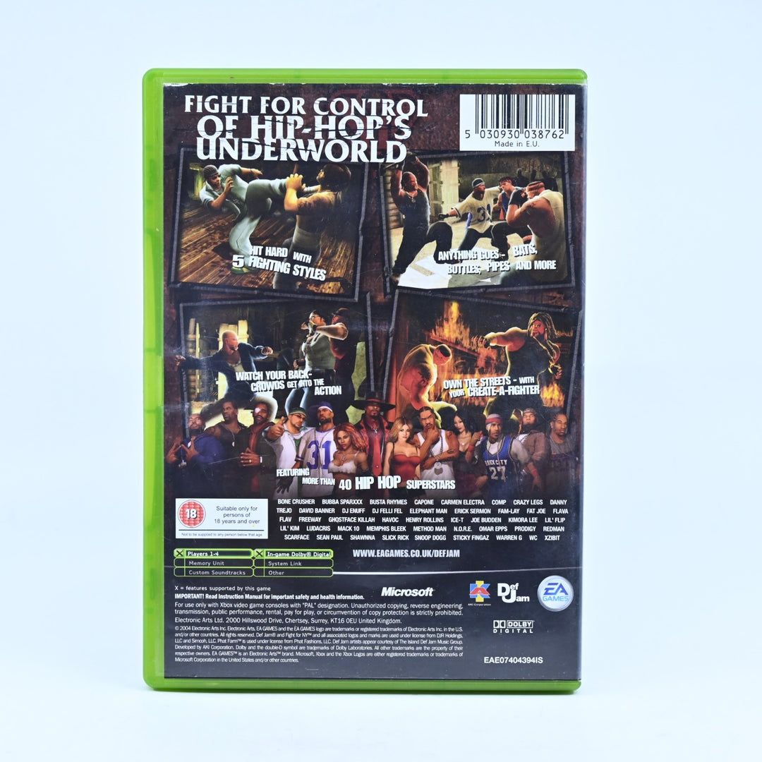 Def Jam Fight for NY - Original Xbox Game + Manual - PAL - MINT DISC!