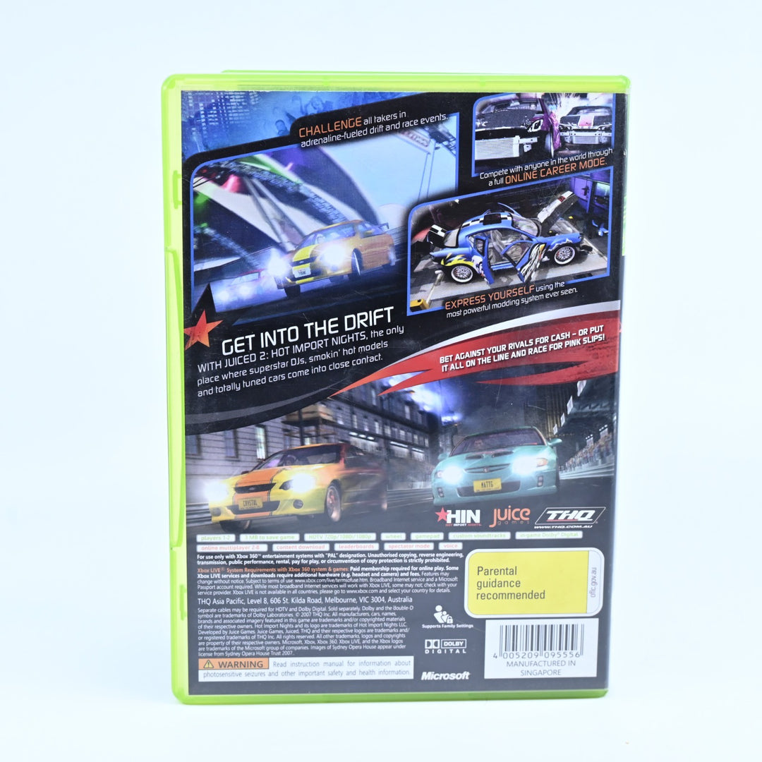 Juiced 2: Hot Import Nights - Xbox 360 Game + Manual - PAL - MINT DISC!