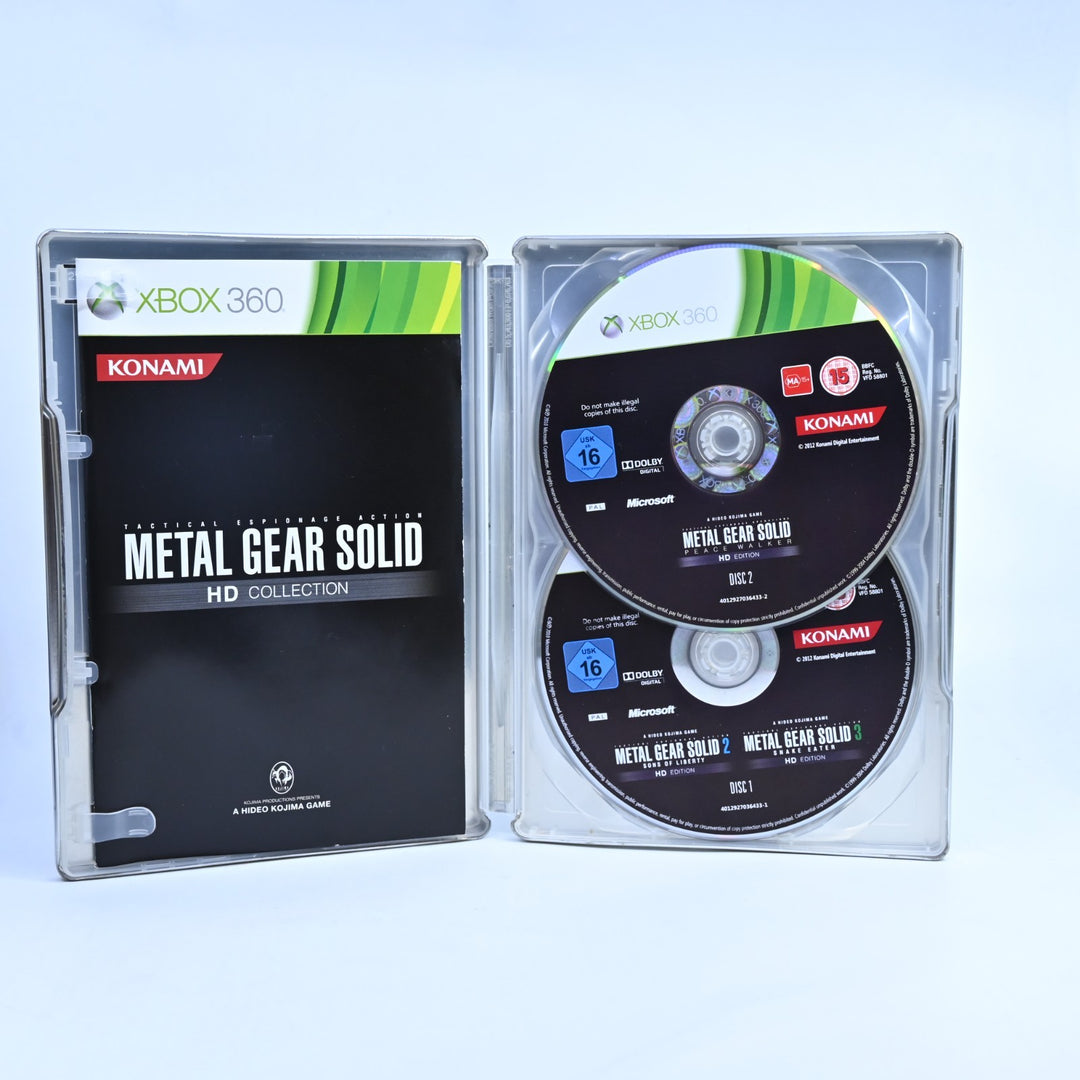 Metal Gear Solid HD Collection - Steelbook - Xbox 360 Game + Manual - PAL