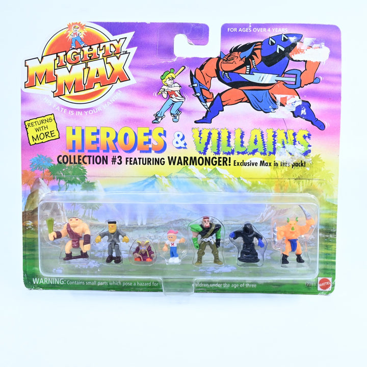 SEALED! Mighty Max - Heroes & Villains Collection #3 Featuring Warmonger - Toy