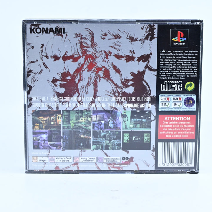 Metal Gear Solid - Sony Playstation 1 / PS1 Game - Complete - PAL - MINT DISCS!