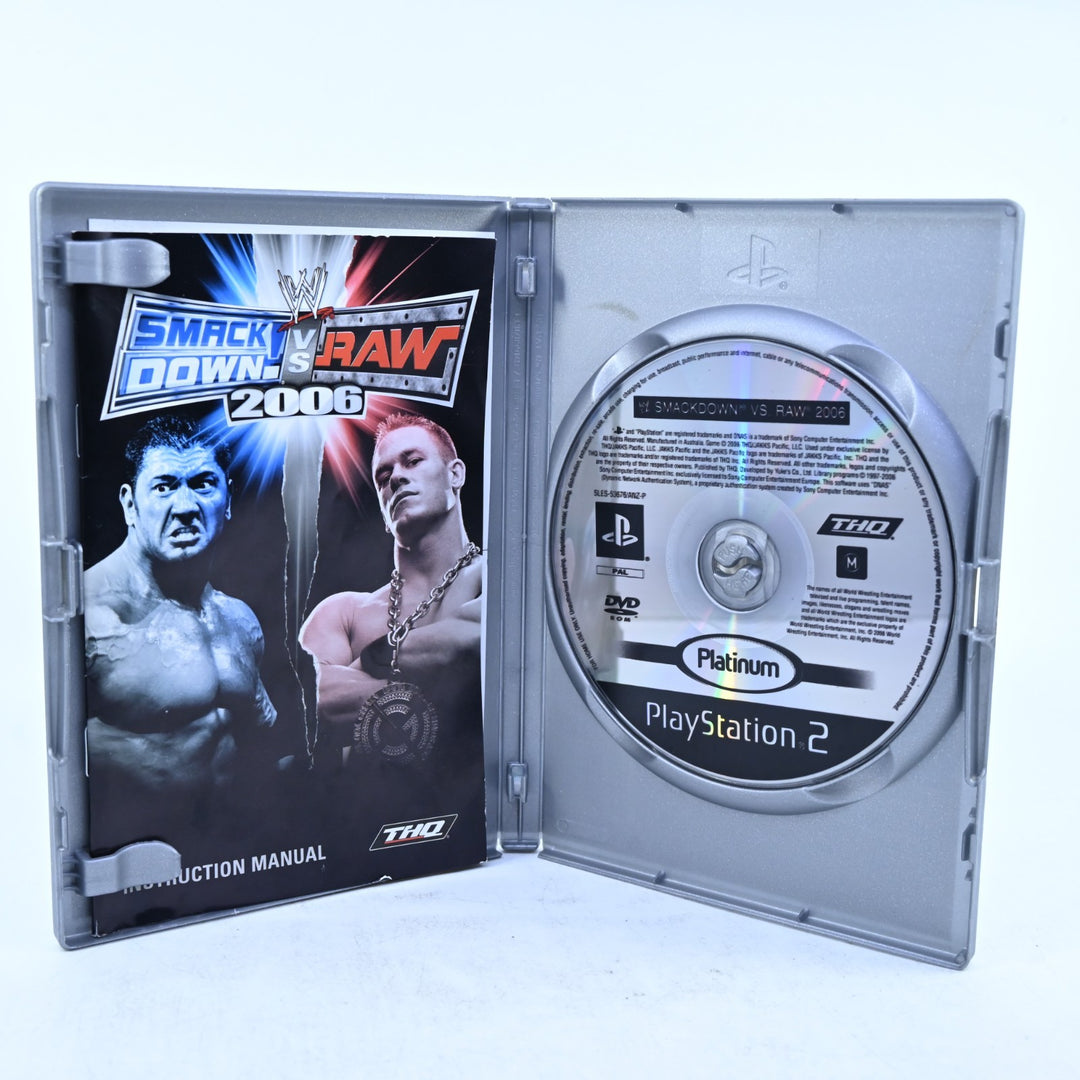WWE SmackDown! Vs. Raw 2006 - Sony Playstation 2 / PS2 Game + Manual – PAL