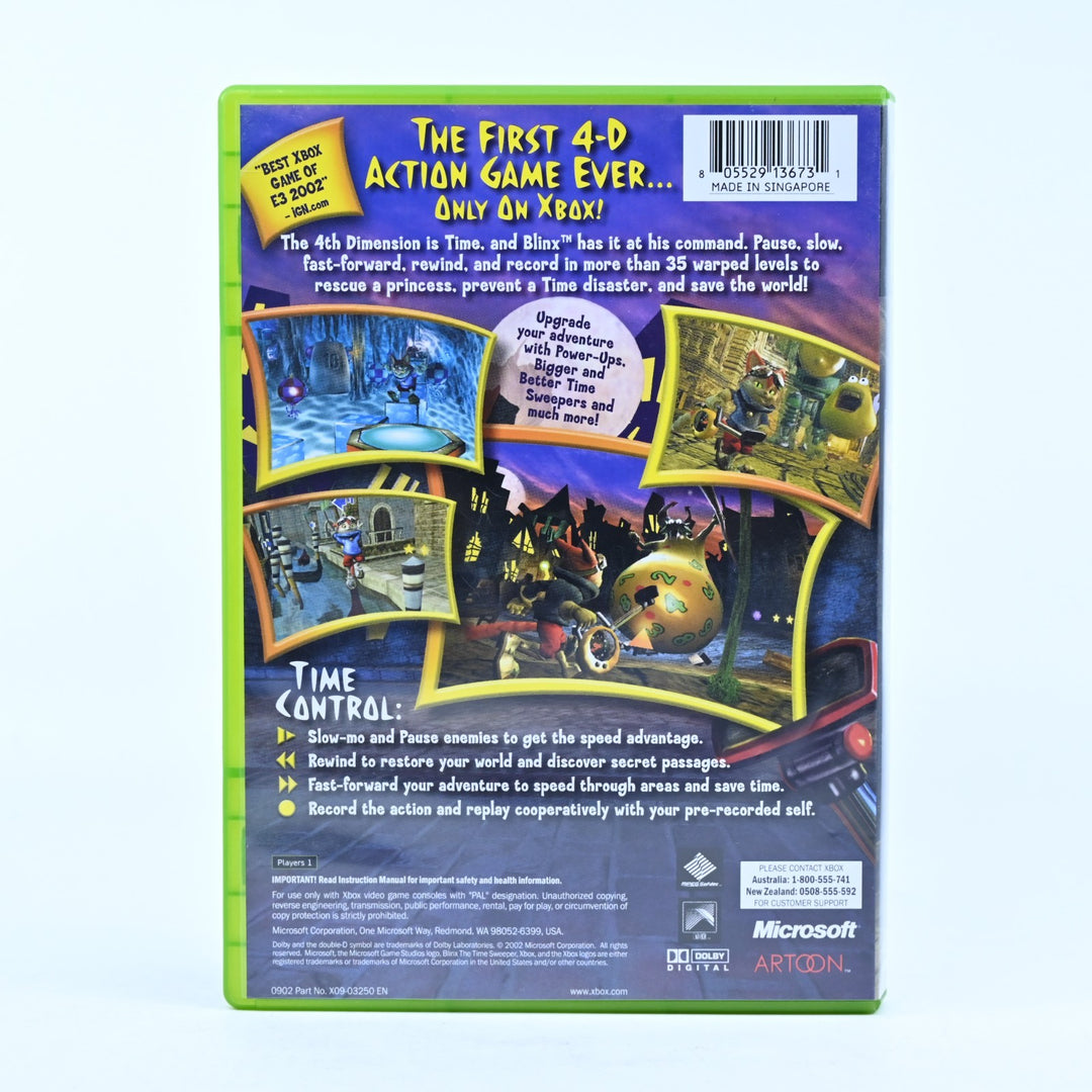 Blinx The Time Sweeper - Original Xbox Game + Manual - PAL - MINT DISC!