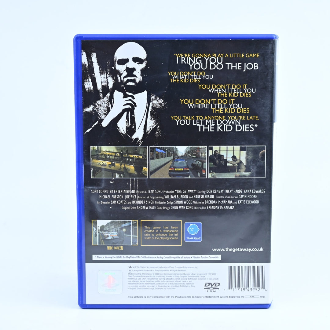 The Getaway - Sony Playstation 2 / PS2 Game + Manual - PAL - MINT DISC!